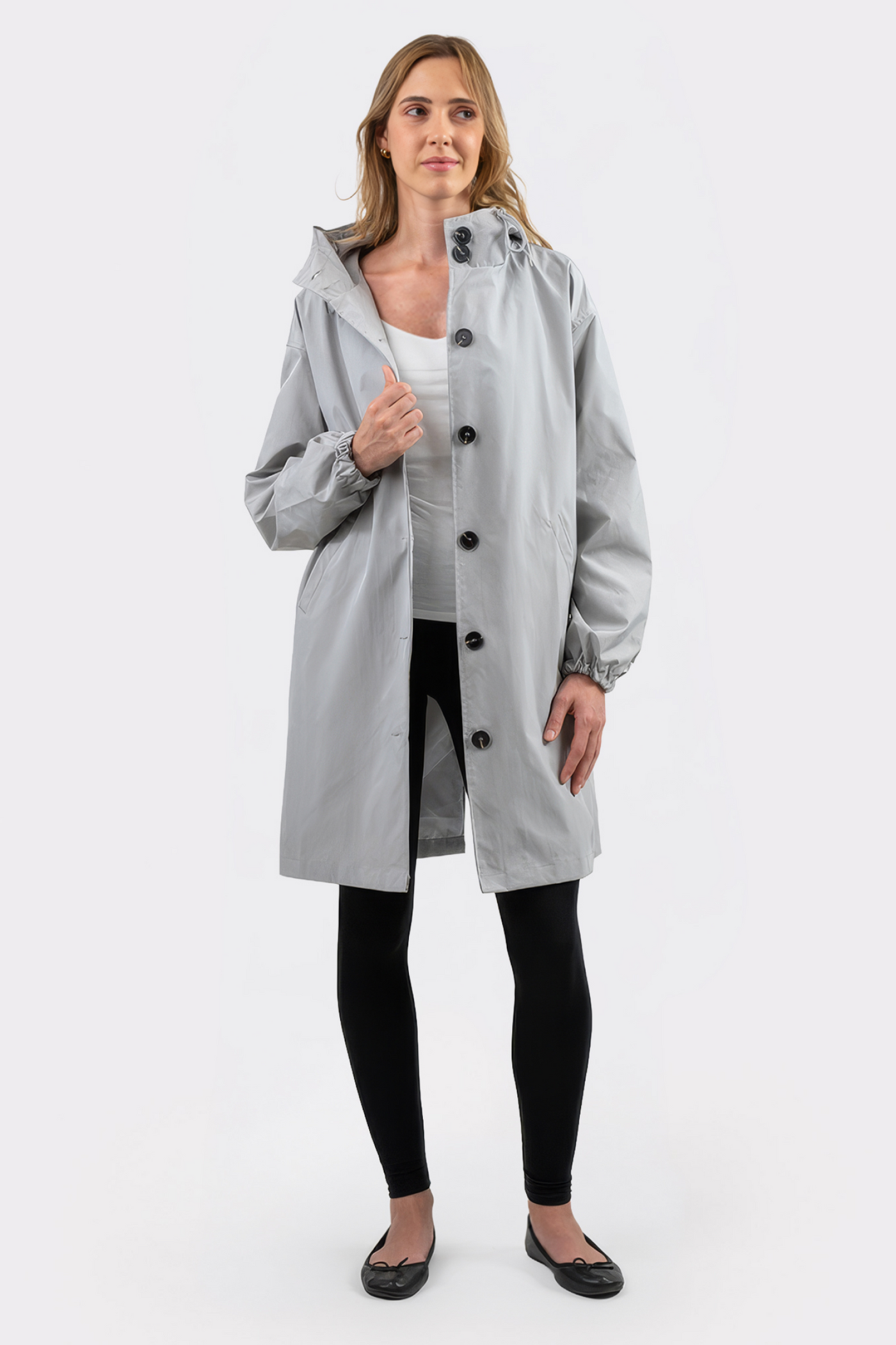 The Water Resistant Hooded Oversized Windbreaker Rain Jacket
