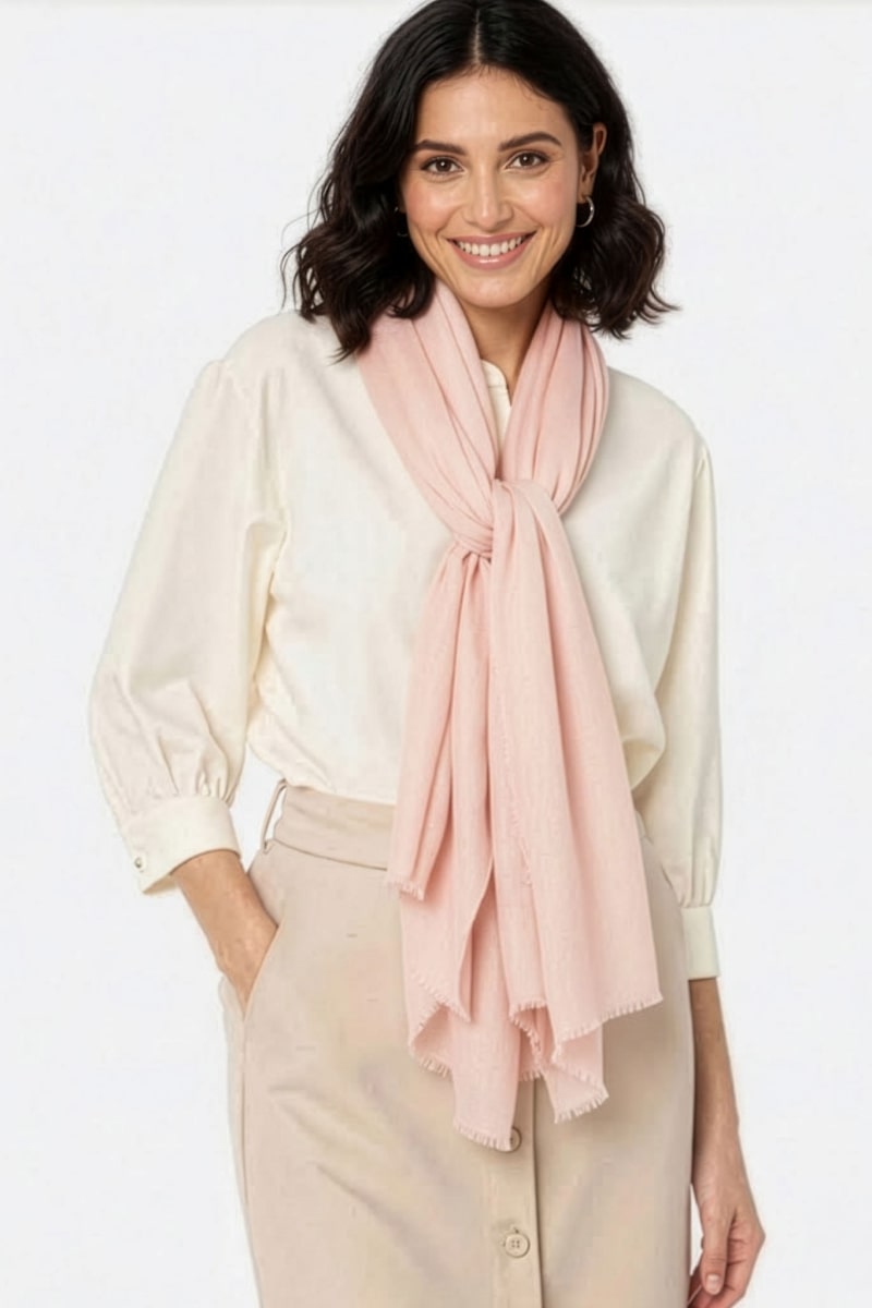 Blush Rose 100% Cashmere Scarf