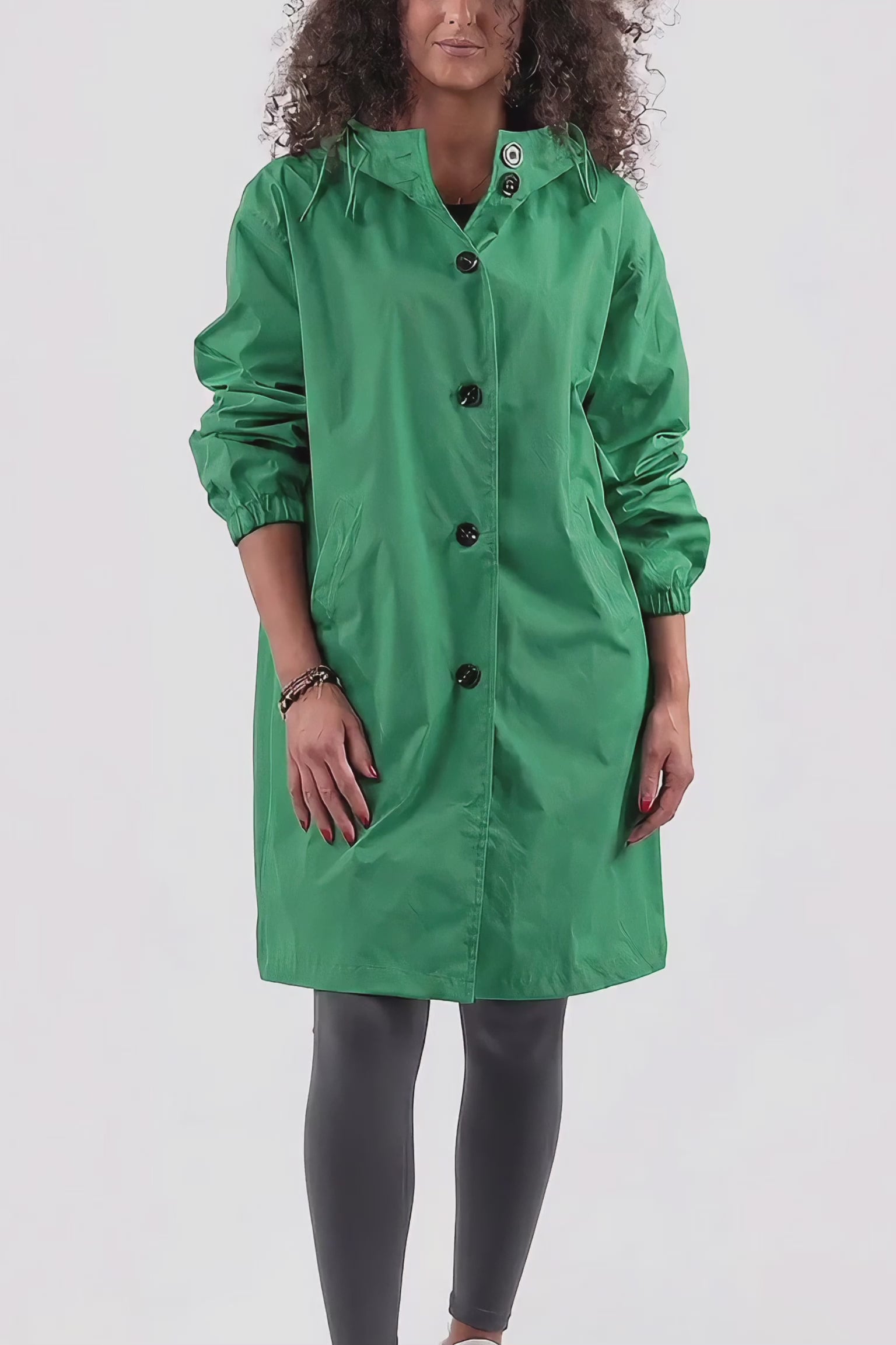 The Water Resistant Hooded Oversized Windbreaker Rain Jacket
