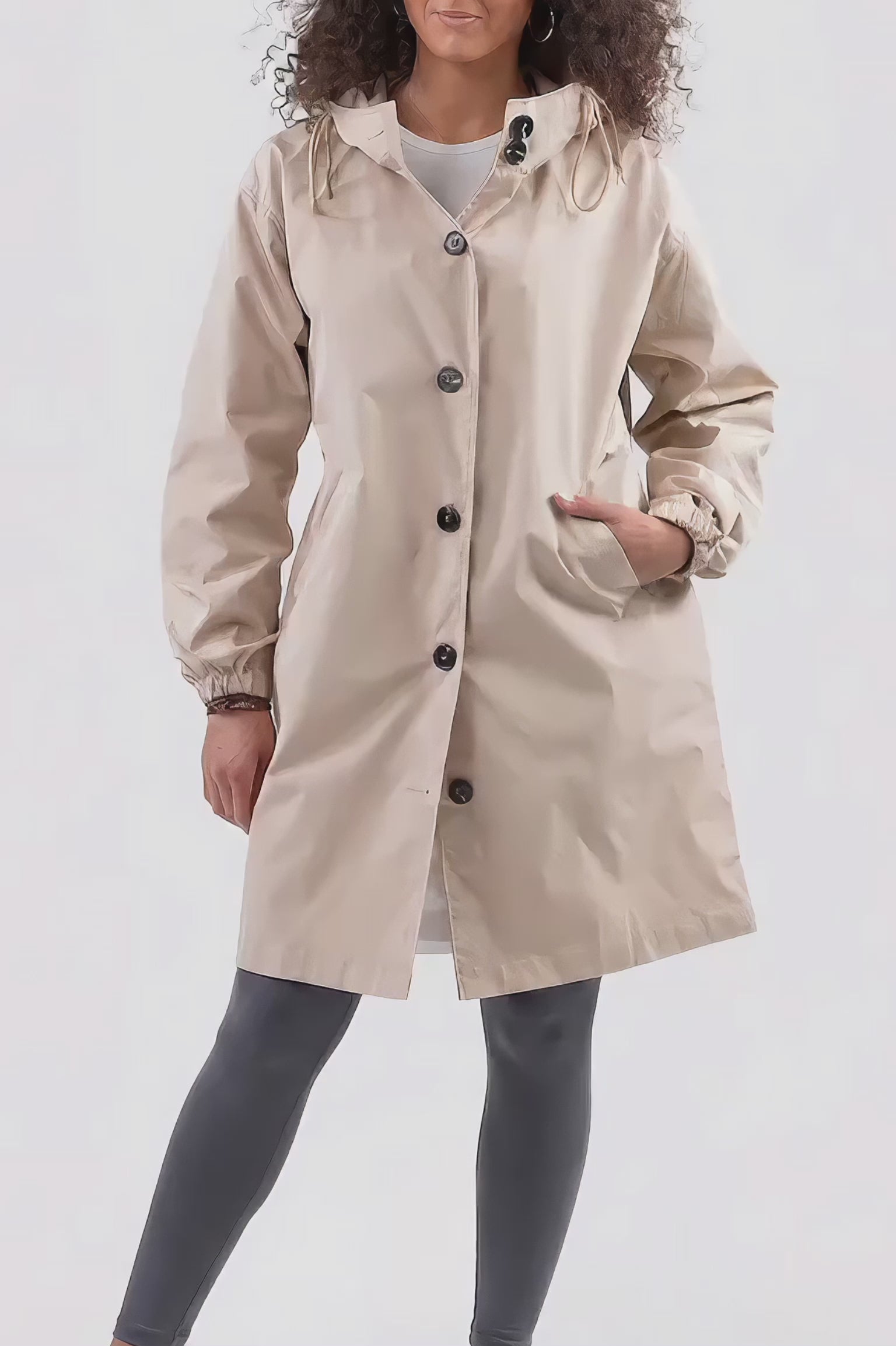 The Water Resistant Hooded Oversized Windbreaker Rain Jacket