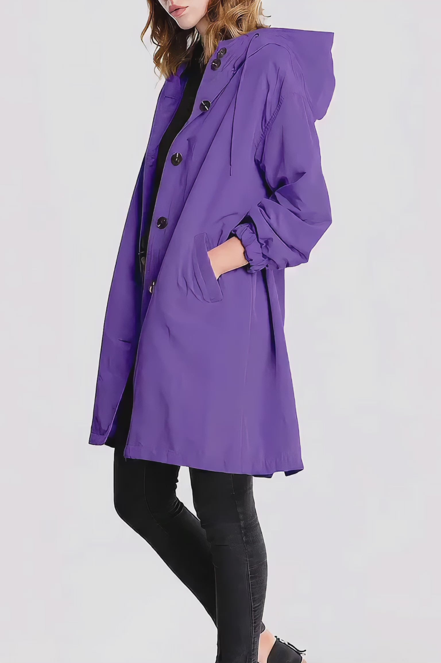 The Water Resistant Hooded Oversized Windbreaker Rain Jacket