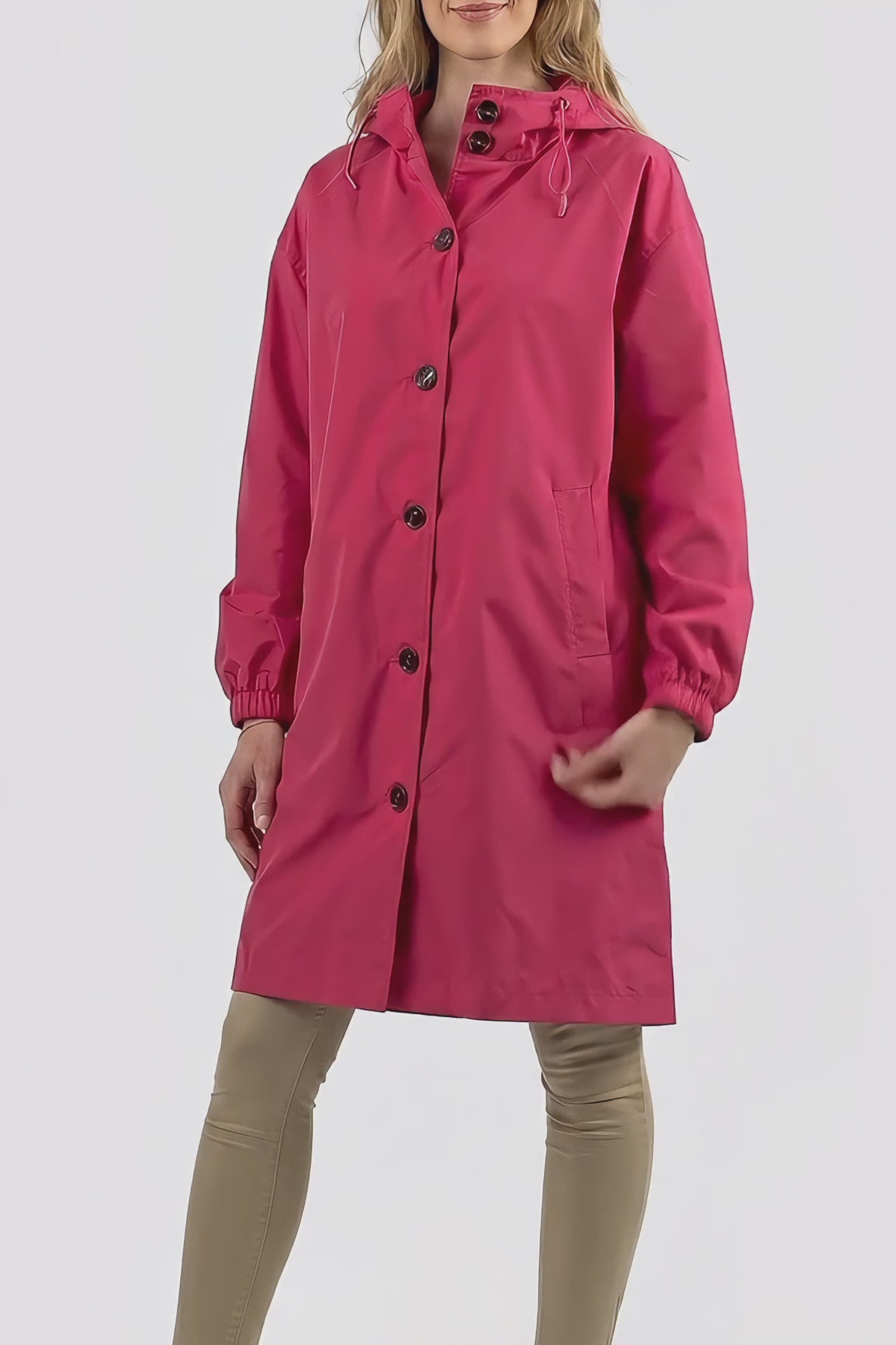 The Water Resistant Hooded Oversized Windbreaker Rain Jacket